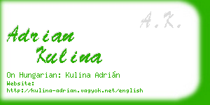 adrian kulina business card